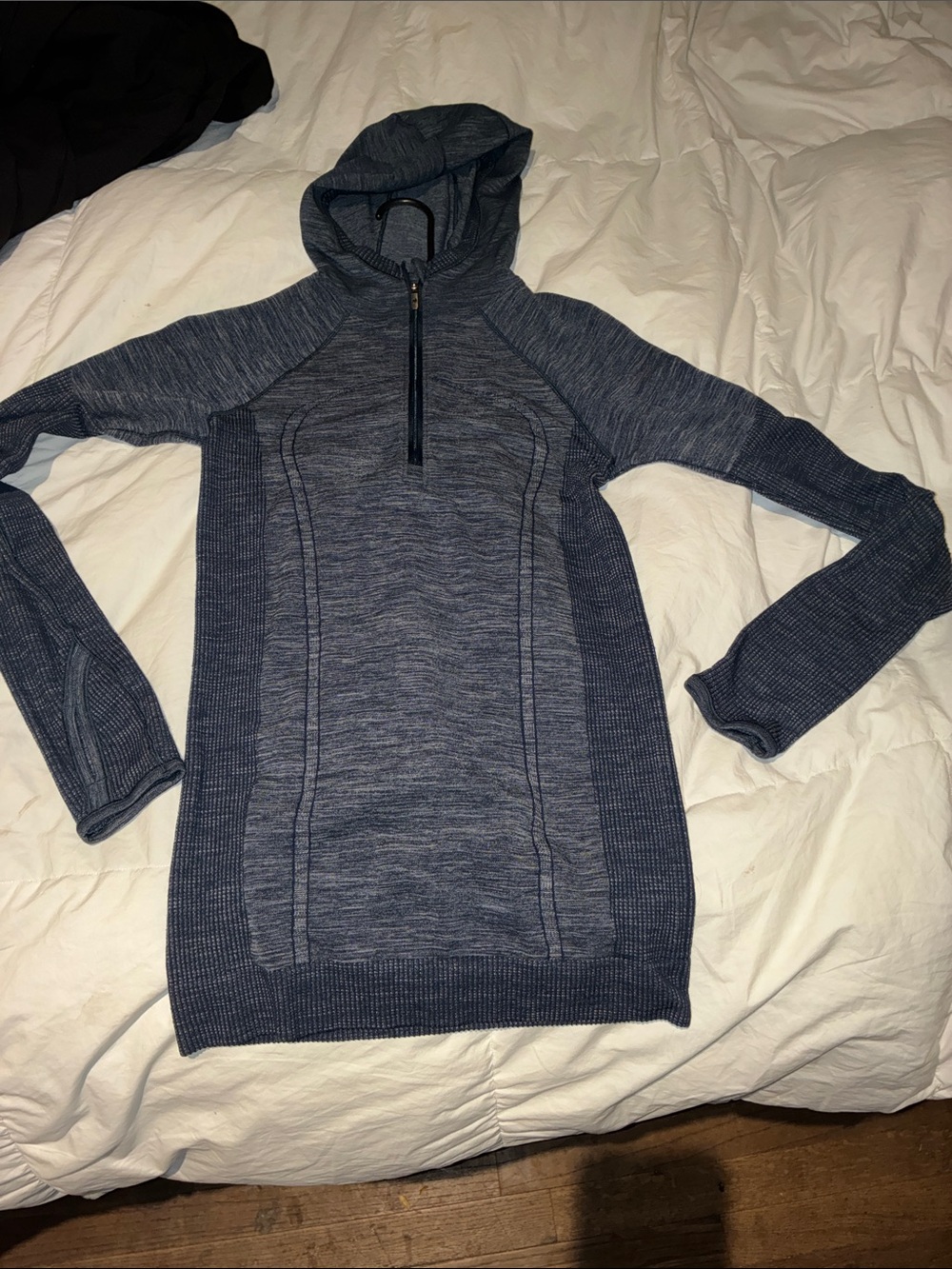 Lululemon Navy Blue Knit Hoodie Pullover